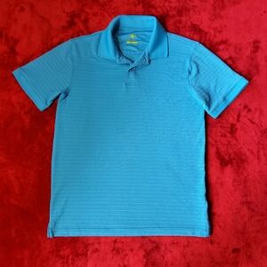 Nordic Track Short Sleeve Polo Shirt Men’s Small Athletic Fit Light Blue Poly